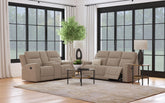 Orleans Furniture - Coaster - Brentwood 2-piece Upholstered Reclining Sofa Set Taupe - 610281-S2